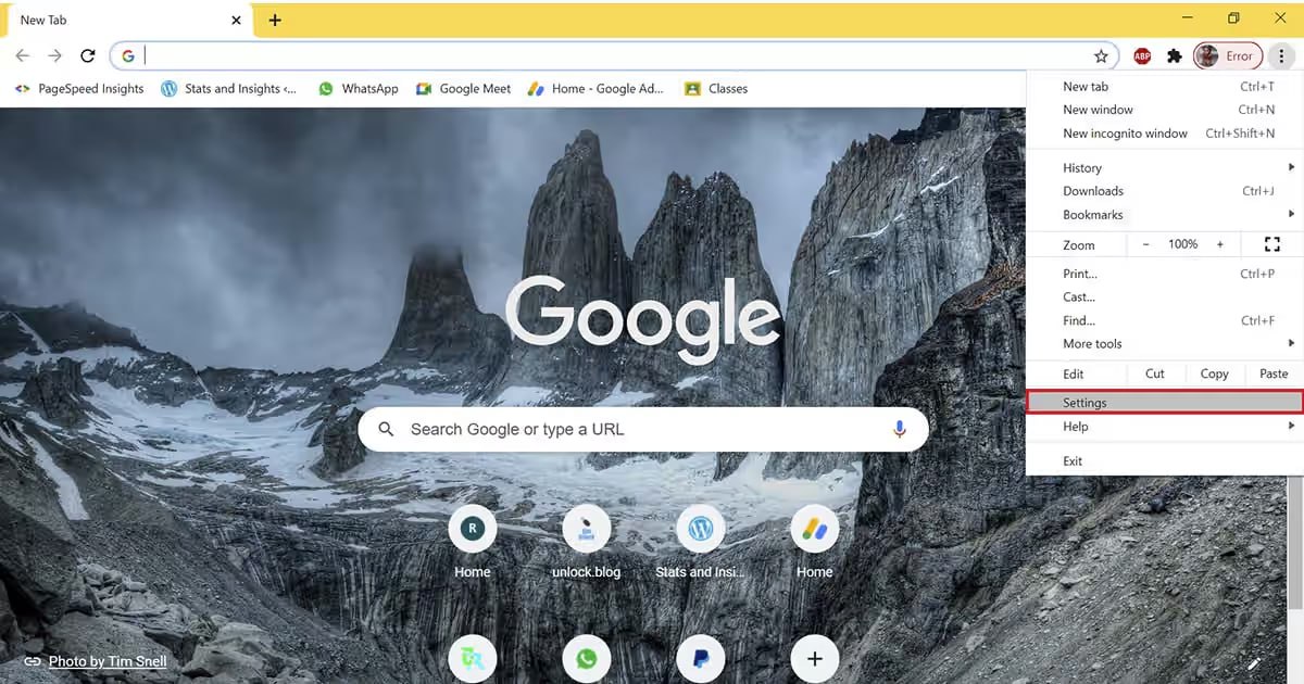 谷歌浏览器界面展示